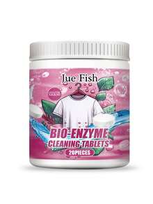 Jue-Fish Clothing Cleaning Effervescent Tablets, Biological Enzyme Explosion Salt Stain Remover, Fragrant And Cleaning Tablets, Convenient For Travel - Solid State - View 10
