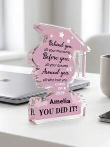 1/3/5 Pcs Of Personalized Special-Shaped Acrylic Decorations, Customizable Text Style, Customized Graduation Season Decorations, 3 Sizes Available, Customized Desktop Decorations, Suitable For Graduation Season, Class Reunions, Class Parties, 1 Cm Thick Acrylic Decoration, Record Important Days - Multicolor - View 5