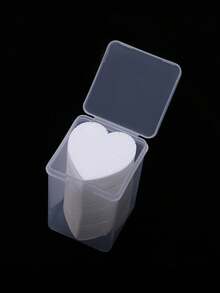 200pcs Disposable Eyelash Extension Glue Cleansing Cotton Pads Heart Shaped Makeup Remover Pad Wipe Napkins Cosmetics Tools - Multicolor - View 9