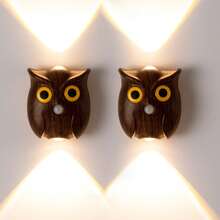 LED Motion Sensor Wall Light, Decorative Wall Lamp Lighting, Wireless USB Sensor Night Light, Wireless LED Wall Light, Rechargeable Magnetic Night Light, Suitable For Hallway, Kitchen Cabinet, Wardrobe And Room Decoration - Owl Design - View 18