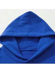 Autumn/Winter Streetwear Hip Hoodie With Spiderweb Print, Fashionable Sporty Hoodie - Màu xanh lam - Xem 3