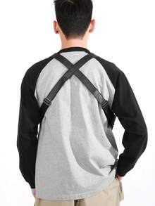 Functional PU Leather Tactical Chest Bag, Men's Multi-Pocket Utility Vest-Style Messenger Bag, Street Hip Hop Motorcycle Riding Phone Pouch, Tool Bag, Unisex Casual Concealed Carry Pouch - 3500 - View 4