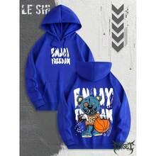 Gothic Art Bear Basketball Emo Dark Colorful Comfortable Sweatshirt For Everyday Wear Streetwear Urban Culture Street Fashion Street Graffiti Skater Unisex Sweatshirt 50% Cotton 50% Polyester Top Premium Streetwear New Release Immediate Shipping Various Colors!! - 寶藍色 - 查看 1