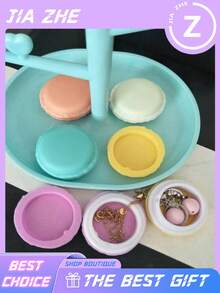 Hộp đựng trang sức hình bánh macaron dễ thương đa năng, hộp đựng đồ nhỏ, hộp đựng nhẫn và trang sức, hộp đựng thuốc, túi mini xách tay, hộp đựng bông tai và nhẫn. - Nhiều màu - Xem 4