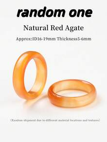 天然玛瑙石戒指，高品质宝石戒指，男女皆宜日常佩戴 - 彩色 - 查看 21