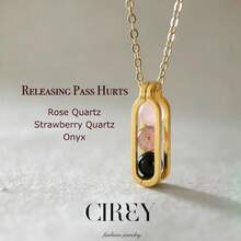CIREY 1pc Crystal Gemstone Empath Protection Necklace, Redemption From Suffering, Passage To Release Pain, Collarbones Chain, Suitable For Daily Wear And Gift Giving - The Necklace Of Painful Redemption - View 2