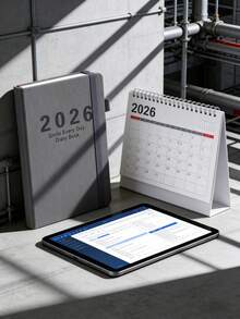 1本2026年计划日程本，条纹PU皮革日记本，带松紧带和笔插，专业A5尺寸年度日程本，适用于办公室、学校和个人规划 - 多色 - 查看 7