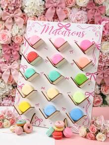 Giá trưng bày bằng gỗ 15 ngăn hình nơ hồng và bánh macaron, thích hợp cho các buổi họp mặt gia đình, tiệc sinh nhật, trang trí đám cưới, tiệc mừng em bé, tiệc tiết lộ giới tính, lễ kỷ niệm, trưng bày thực phẩm nhà bếp, trang trí nhà cửa, đồ dùng tiệc tùng. - nơ - Xem 6