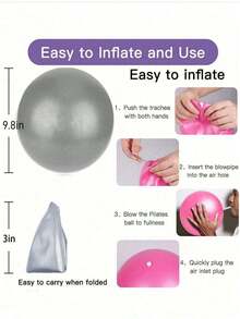 25cm Mini Yoga Ball, Pilates Ball For Adults, Fitness & Pregnancy, Pelvic Floor Muscle Training Yoga Equipment - View 5
