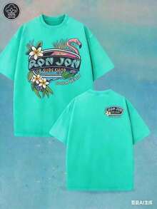 Summer Tops For Women(230 Cotton-Shirt) Men's-Shirt, Surf Shop Graphic - Shirt,Street StyleUnisex Casual-ShirtsLoose And Comfortableofertas De Liquida - 綠湖 - 查看 3