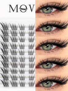 60pcs Fluffy, Soft, Fine Eyelashes, Layered False Eyelashes - View 1