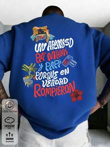 Puerto Rico Bunny "DtMF" Funny Frog Unique Print Men's Fitted T-Shirt, Vacation Travel Beach, Daily Gathering, Sports - Blue - View 4