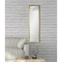 Espejo grande de 13x49 pulgadas con marco dorado para baño o sala de estar - 1 - Ver 3