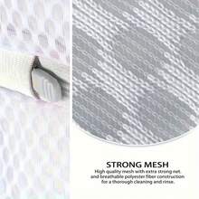 2 pièces Sacs de lavage de chaussures pour l'automne/l'hiver, sacs de blanchisserie en maille pour chaussures de sport, sacs de lavage de chaussures, sacs de lavage en tissu nid d'abeille gris avec fermeture éclair, 7 x 15 pouces convenant aux baskets, chaussures de sport, chaussures boostées, pantoufles - Voir 6
