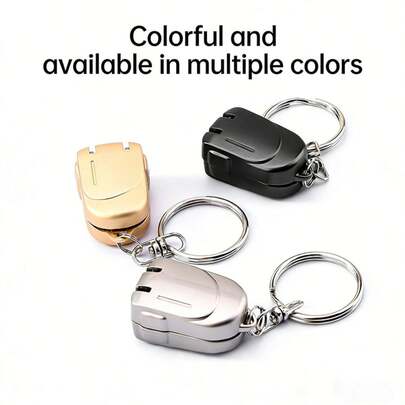 J·FOCUS Ultra-Mini Foldable Keychain Nail Clipper, Portable Stainless Steel Nail Cutter With Keychain, Folding Design For Easy Carrying, One-Clip Cut, Unisex, Ideal Gift For Travel, Home And Daily Grooming