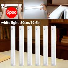 6pcs Magnetic Sensor Lights, Warm/White Light Options, Wireless USB Rechargeable, Suitable For Bedroom, Hallway, Stairs, Living Room, Kitchen, Wardrobe, Garage And More Scenarios - 6-strip Long Strip Sensor Lights - View 16