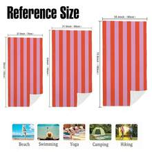 1pc Classic Striped Ultra-Soft Microfiber Beach Towel - Super Absorbent, Quick Dry, Large Bath Towel For Summer Beach, Pool And Home Use, Rectangular Beach Blanket - Style13 - View 3