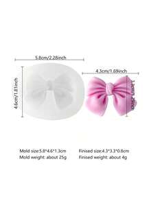 3D蝴蝶结硅胶蜡烛模具 - DIY蜡烛/石膏/肥皂模具，浪漫情人节/生日/结婚礼物，家居装饰/礼品包装 - 蝴蝶結模具 - 查看 8