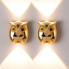 LED Motion Sensor Wall Light, Decorative Wall Lamp Lighting, Wireless USB Sensor Night Light, Wireless LED Wall Light, Rechargeable Magnetic Night Light, Suitable For Hallway, Kitchen Cabinet, Wardrobe And Room Decoration - Owl Design - View 14