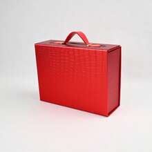 One-Piece Folding Gift Box, High-End And Exquisite Handle Folding Flip Box, One-Piece Molding, Convenient Hand-Held Gift Box, Magnetic Gift Packaging Box. - B - View 11