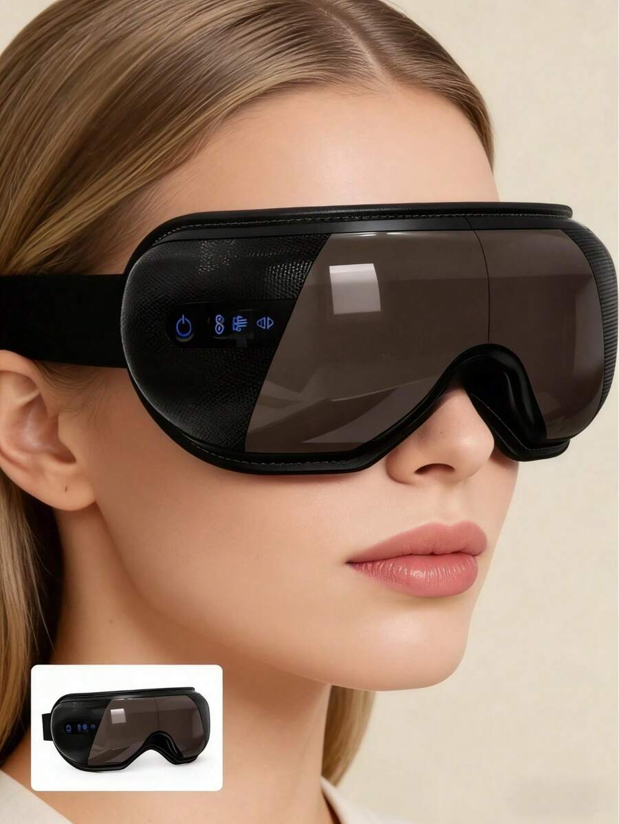 All-In-One Eye Massager With 4 Modes,Airbag Heat Compress And Vibration, Rechargeable And Portable. Relieves Eye Fatigue, Perfect For Home, Car, And Office Use,Great As A Gift - màu đen - Xem 1