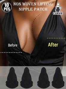2026 New Arrival Invisible Breast Lift Stickers 10Pcs Skin-Friendly Breathable Chest Support Pads Strong Adhesion Push Up Bra Inserts Ideal For Backless Deep V Evening Dress Wedding Guest Outfit - Skin-friendly Patch - View 1