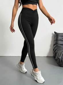 Quần legging nữ ôm sát, co giãn, chất liệu dệt kim, kiểu dáng thường ngày, đa năng cho lễ tốt nghiệp, Giáng sinh, Năm mới, Lễ Tạ ơn và mùa xuân. - màu đen - Xem 4