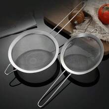 Three Stainless Steel Fine Mesh Filters, A Very Practical Flour Sifter With A Metal Handle - Available In Various Sizes For Flour Sifting And Oil Filtering, Suitable For Baking, Cooking, And Kitchen Use - Designed For Food Filtration - View 4