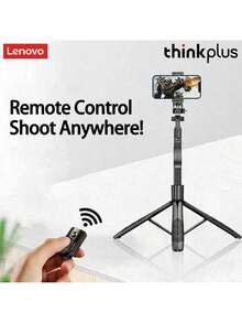 Lenovo Gậy selfie kiêm chân máy có thể kéo dài 1,8m với trục hợp kim nhôm, tay cầm chắc chắn và đèn chiếu sáng kép. - A - Xem 2