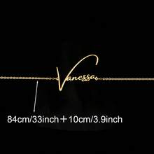 Personalized Name Signature Waist Chain,Custom Name Stainless Steel Body Chain,Customized Name Waist Chain,Sexy Body Accessory,Sophisticated Accessory - Multicolor - View 5