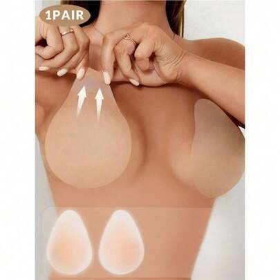 A Pair Of Invisible, Self-Adhesive, Anti-Chafing, And Washable Nipple Covers-Suitable For Swimwear, Cover-Ups, Tank Tops, Sea Bathing, Hot Springs, Travel And Vacations, Water Parks, Swimming Pools, Halter Tops, And Daily Wear.