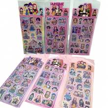 Set de 2/5/10 pegatinas de grupo de chicas de caza de brujas de K-pop, con patrones de múltiples personajes y estilos | Adecuado para scrapbooking, manualidades DIY, collage, artículos de fans, accesorios de dibujos animados (estilos aleatorios) - Rectángulo - Ver 7