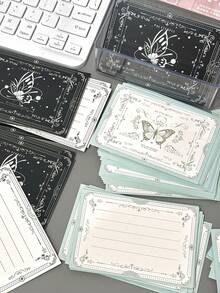 20pcs/Set Creative Ins Style Butterfly Series Message Card Exquisite Handwritten Message Card Festival Birthday Universal Gift Greeting Card - Greeting Cards - View 8