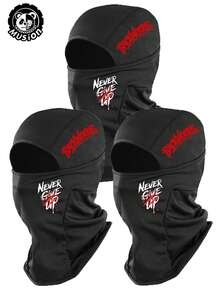 Musion 1-3pcs "Never Give Up" Warm Face Mask, Quick-Dry Breathable Full Face Cover, Men Sports & Daily Sunscreen Windproof Dustproof - Multicolor - View 8