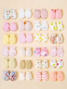 6pairs Random Colored Gloves For Baby Boy - Multicolor - View 1
