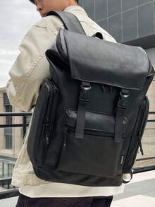 Sac à dos décontracté pour hommes, grande capacité, léger, design à compartiments multiples, sangles d'épaule réglables, housse rembourrée pour ordinateur portable, convient pour les voyages, les activités de plein air et les sports - Multicolore - Voir 11
