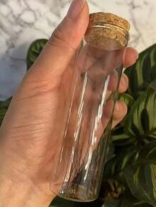 Cat Whisker Collecting Bottle, Small Glass Cat Whisker Vase, Fashionable Decorative Container Suitable For Cat Lovers, Unique Gift For Any Season, Cork Bottle, Suitable For Storage And Display, Perfect As A Souvenir Gift For Pet Lovers And Home Decor - Multicolor - View 4