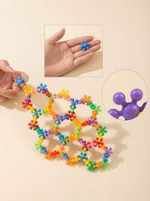 60/100/200 pezzi Puzzle a incastro con blocchi da costruzione a forma di fiori di pruno e fiocchi di neve 3D - Giocattoli di assemblaggio in plastica educativi per Pasqua, Natale e regali, giocattoli per bambini, puzzle, giocattoli per bambini, giocattoli per bambini, blocchi da costruzione, giocattoli per bambini, giocattoli per bambini, giocattoli - multicolore - Visualizzare 5