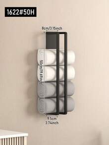 1 Giá Treo Khăn Bằng Kim Loại Màu Đen Thanh Lịch, Thiết Kế Tiết Kiệm Không Gian Thời Trang Với Kệ Phòng Tắm Chắc Chắn, Giá Treo Khăn Đa Chức Năng Phù Hợp Với Phòng Tắm Hiện Đại - Nhiều màu - Xem 14