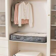2-Piece/4-Piece Set Of Under-Bed Storage Bins, Foldable Under-Bed Storage Bags, Suitable For Clothes, Sheets, Shoes, Linens, Etc., Gray - View 7