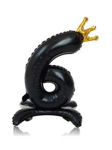 1pc 42 Inch Black Standing Crown Base With 0-9 Numbers, Anniversary, Birthday, Holiday Celebration, Wedding Party Decor - Black - View 13
