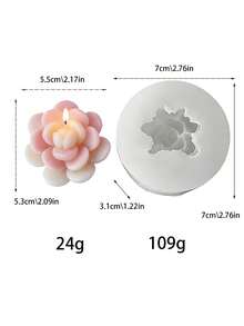 3D多肉植物硅胶蜡烛模具 - DIY蜡烛和肥皂模具，浪漫情人节和母亲节礼物，家居装饰和派对装饰 - 多肉矽膠模具 - 查看 17