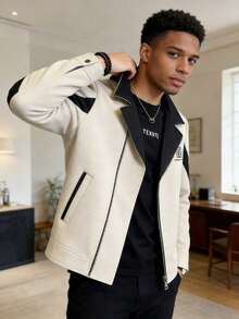 Men Outerwear Co-Ords - 卡其色 - 查看 3