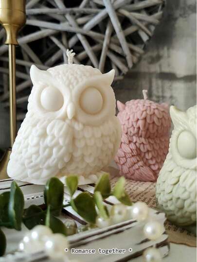 3D Owl Shaped Silicone Mold, Easy DIY Lively Owl Candle / Wax Melts, Suitable For Birthday, Valentine's Day, Mother's Day, Soft And Removable Material, Heat Resistant, Reusable For Batch Production