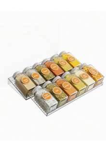 4pcs/8pcs Acrylic Transparent Spice Drawer Storage Boxes, 4-Layer - 4pcs Transparent Acrylic Drawer Spice Organizer Boxes, Kitchen Spice Rack Storage And Drawer Organizer (Jars Not Included) - View 12