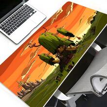 Extra Large Extended Cartoon Tree House Sunset Landscape Gaming Mouse Pad, With Non-Slip Rubber Base, Washable Stitched Desk Mat, Suitable For Gaming Setup, Home Office, Ideal Gift For Gamers, Cartoon And Aesthetic Enthusiasts - View 6
