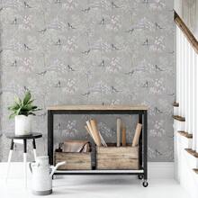 Japanese Garden Style Gray Wallpaper - Birds On A Soft Gray Background - Creating A Relaxed Atmosphere - 1PC - View 6