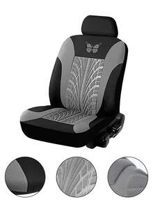 Car Seat Cover Full Set-Universal Car Seat Covers With Butterfly Heat Transfer Printing – Soft & Breathable Polyester, 3D Textured Fabric, Full Coverage For 5-Seat Cars, Anti-Slip Design, Protects Original Leather,Butterfly Pattern Auto Seat Cover Set - Style a - View 8