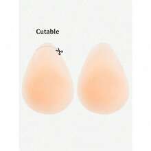 A Pair Of Invisible, Self-Adhesive, Anti-Chafing, And Washable Nipple Covers-Suitable For Swimwear, Cover-Ups, Tank Tops, Sea Bathing, Hot Springs, Travel And Vacations, Water Parks, Swimming Pools, Halter Tops, And Daily Wear. - 優雅杏色 - 查看 2