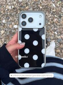 Ốp lưng điện thoại chống sốc bằng chất liệu dẻo bóng, họa tiết chấm bi dễ thương, tương thích với iPhone 17 Air 11 12 13 14 15 16 Pro Max, ốp bảo vệ IMD. - dấu chấm lớn - Xem 3